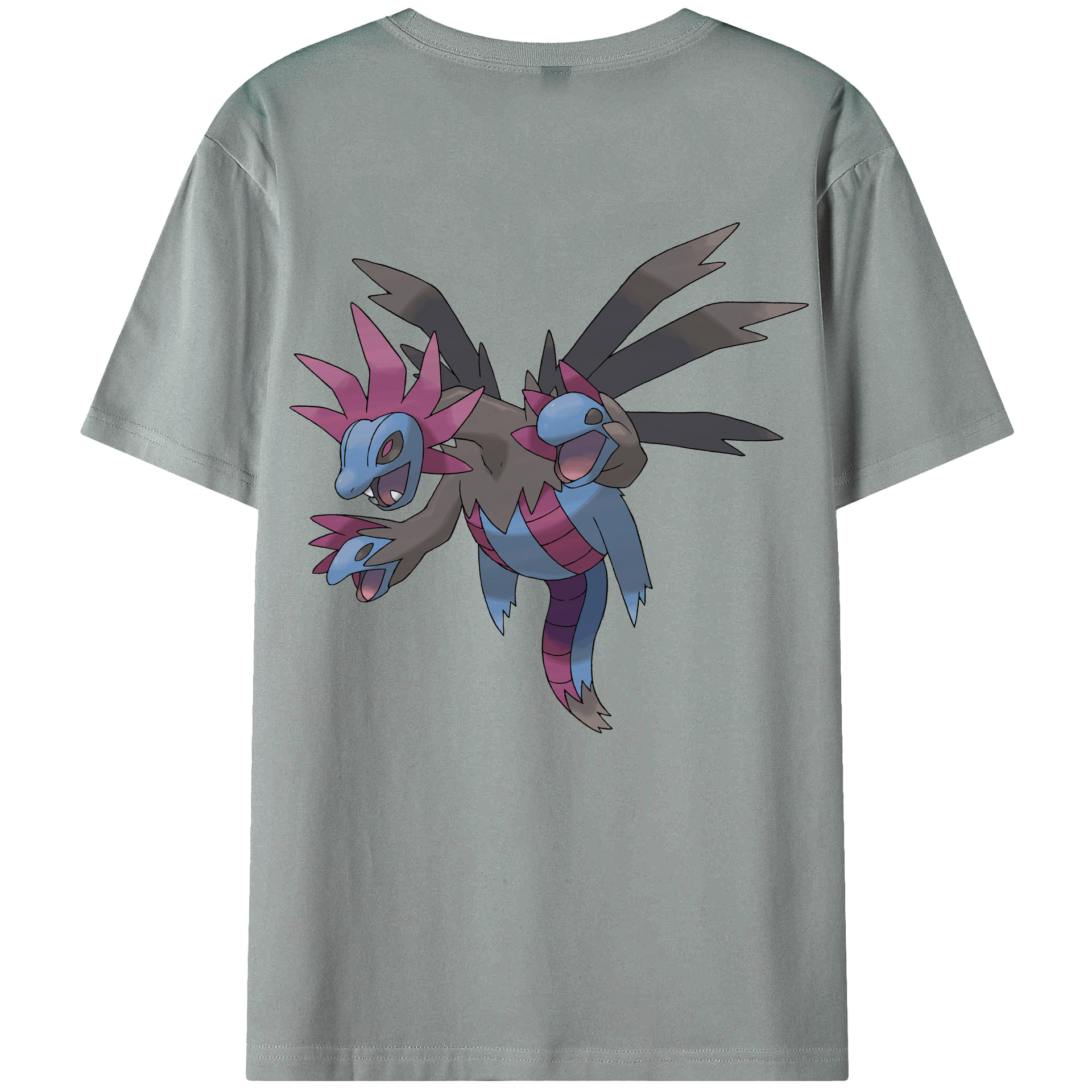 （画像用） ポケットモンスター Pokémon 綿100％ メンズ半袖Tシャツ（バックプリント） 通気性
